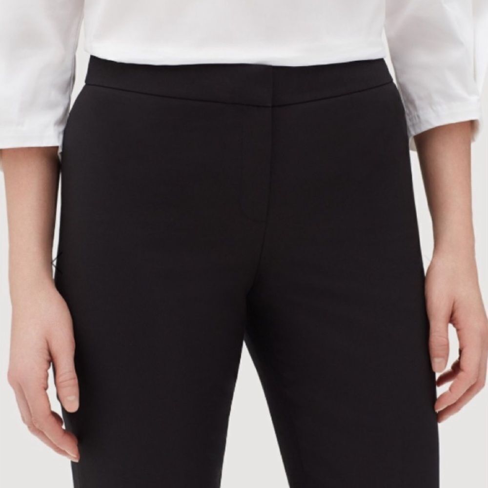 Lafayette 148 Black Barrow Cotton Stretch Pants Size 4 - Picture 7 of 12